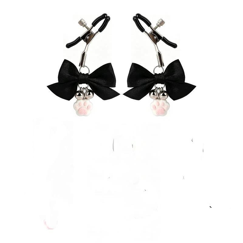 Women Accessories Combo - Tragbare Nippelklemmen mit Schleifendekor, 1 Paar,