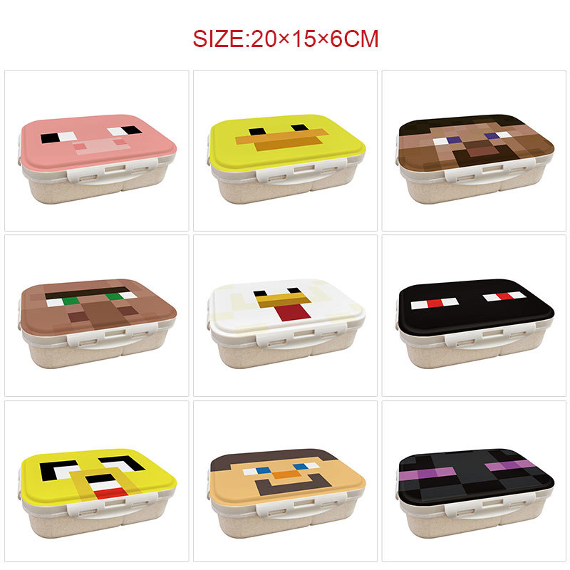 Women Accessories Box - Minecrafted 3-teilige japanische Isolier-Lunchbox mit abnehmbarem