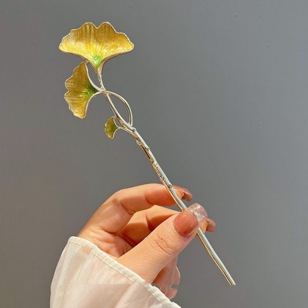 Women'S Accessories Designer - Neue chinesische Ginkgoblatt-Haarspange für Damen, Nischendesign
