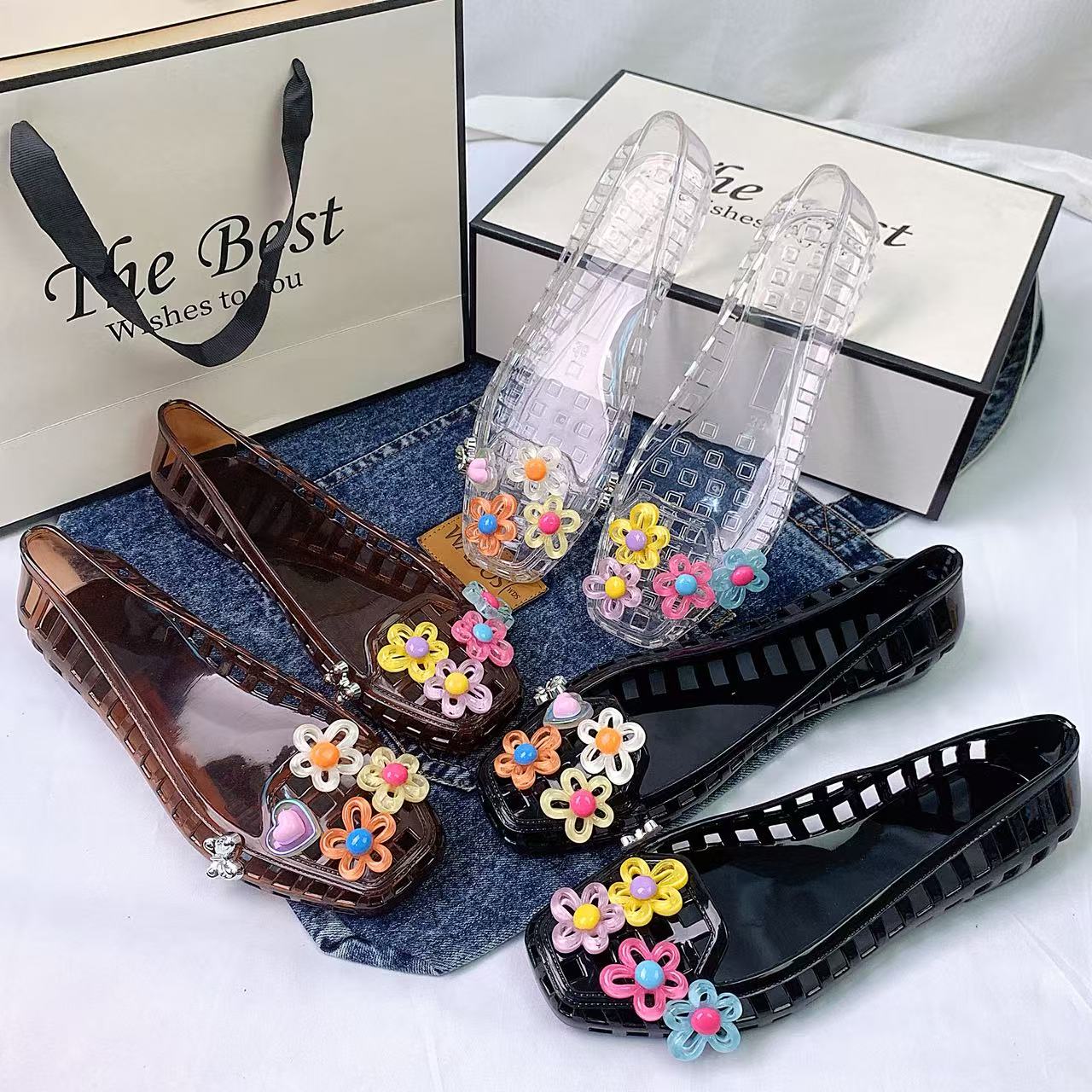 Women'S Accessories For Shoes - Modische Damenschuhe Jelly Crystal Schuhe Damenschuhe