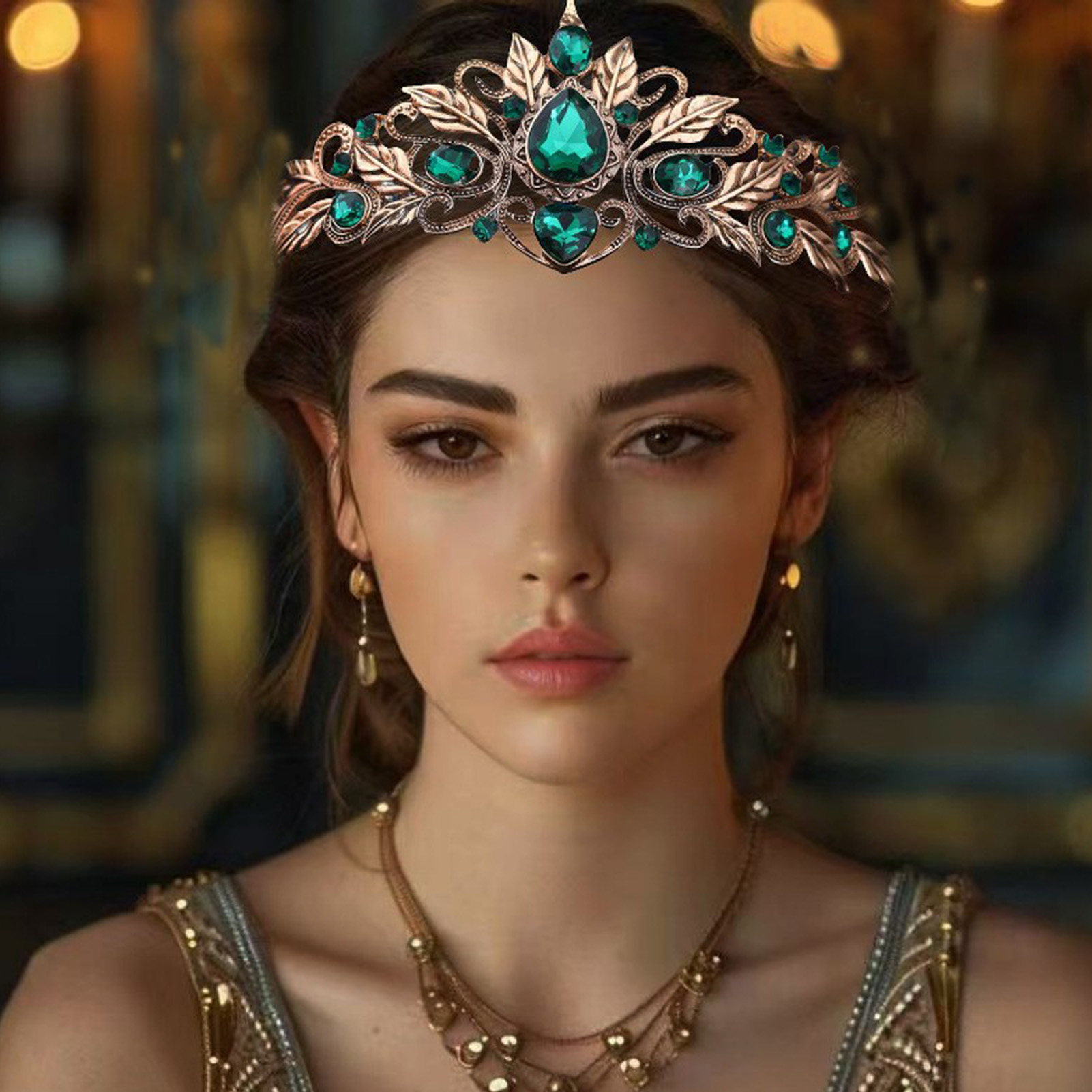 Women'S Wedding Accessories - Barocke runde Tränenform-Haarkrone mit Kristall-Strass für