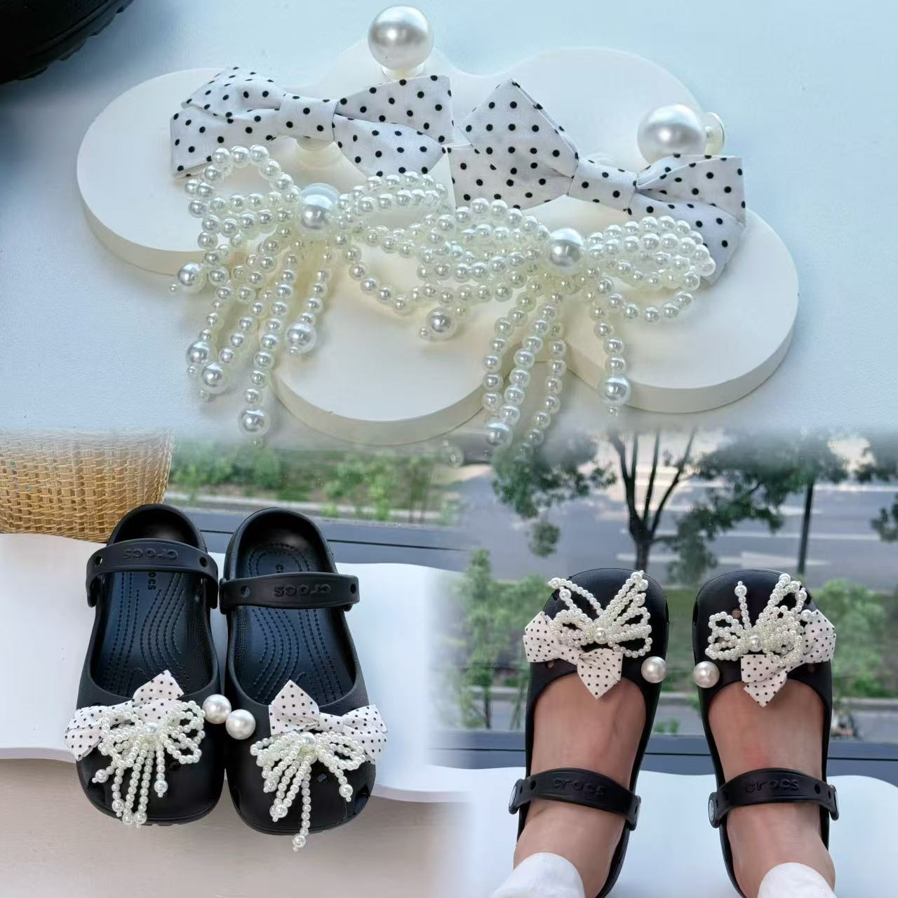 Women'S Accessories For Shoes - Original Schuh-Charms-Set für Damen, Retro-Ballettschuh-Schleifen-Charms-Pack, modische,