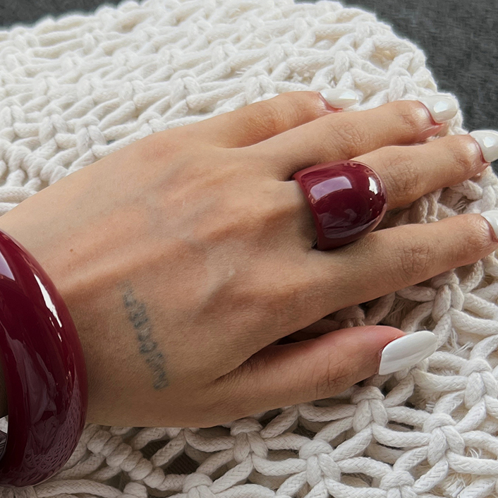 Unregelmäßiger Harzring für Da – Women'S Accessories Designer Bewertung und Preis