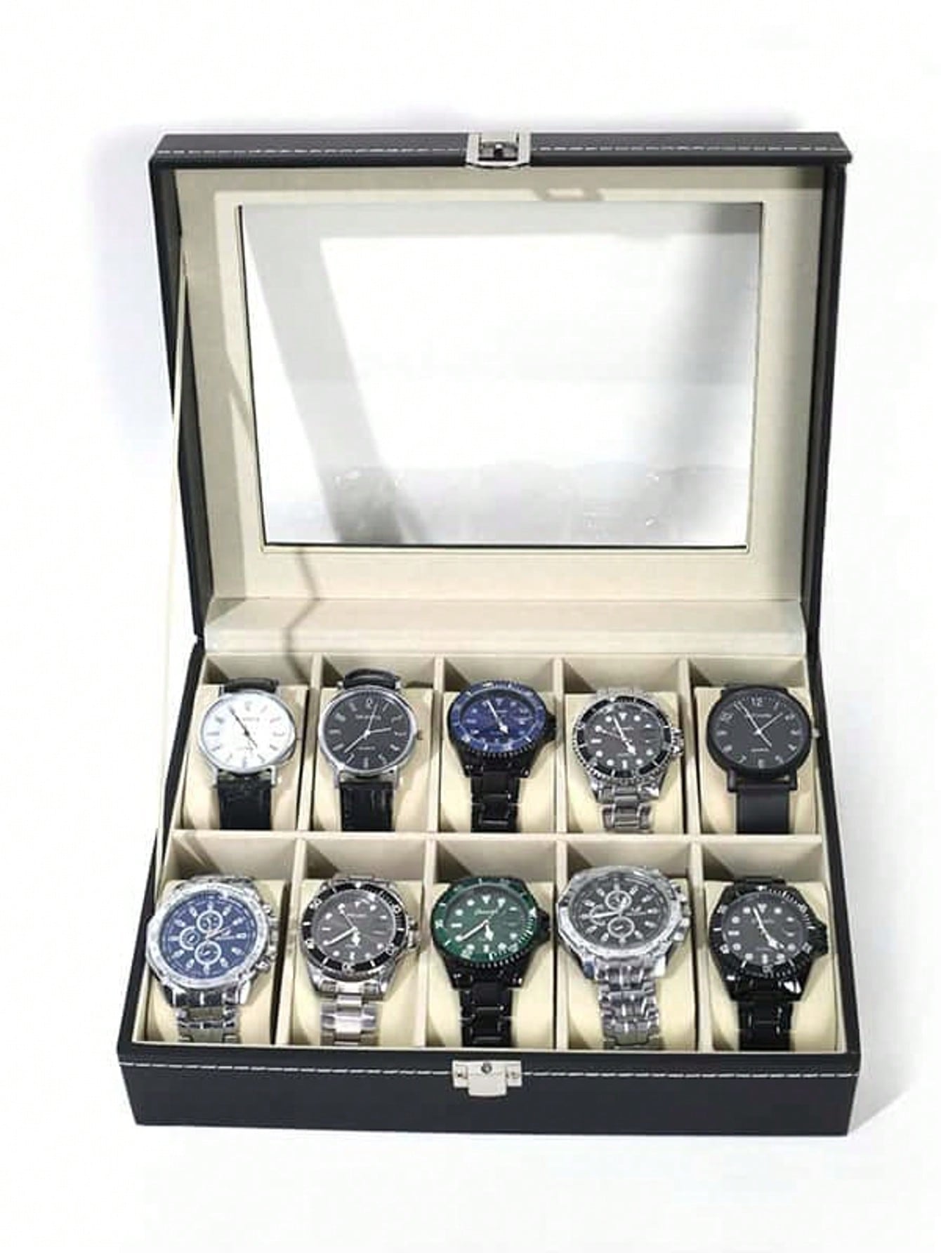 Leder-Uhrenbox mit Schloss, Gr – Women Accessories Box Bewertung und Preis