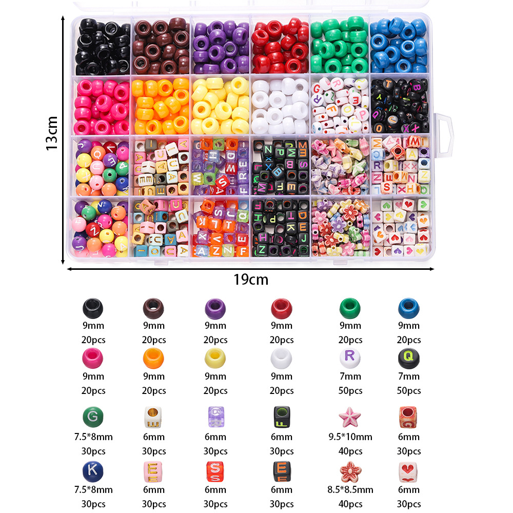 1 Box Bunte Acryl-Pony-Perlen, – Women Accessories Box Bewertung und Preis